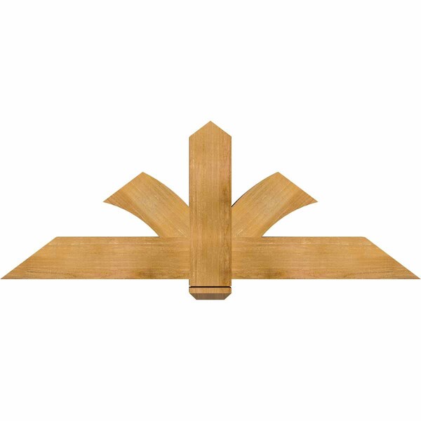 Ekena Millwork Redmond Rough Sawn Timber Gable Bracket, Western Red Cedar, 60"W x 22"H x 4"D x 6"F, 9/12 Pitch GBW060X22X0406RED00RWR - main